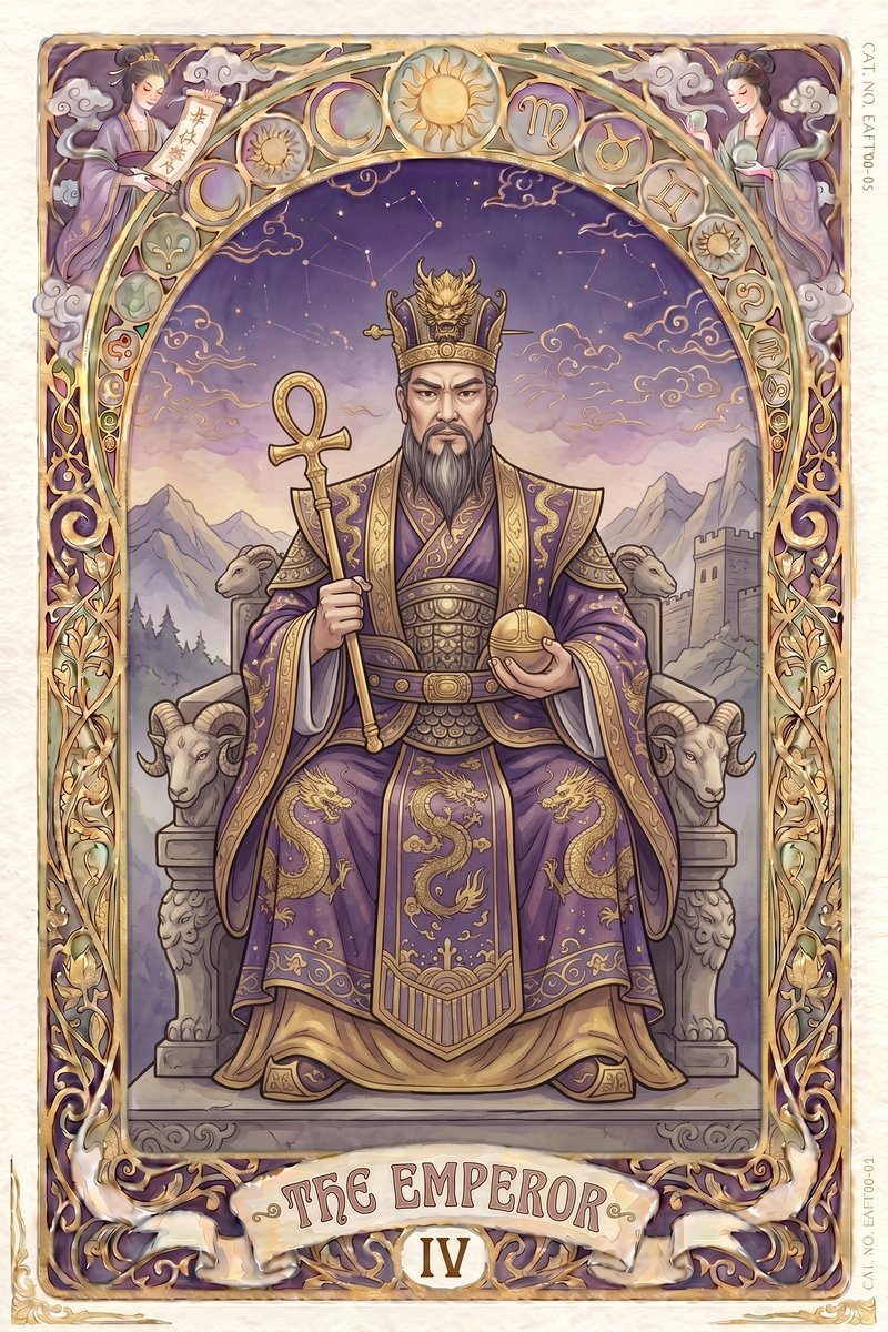 塔罗皇帝牌图 - The Emperor
